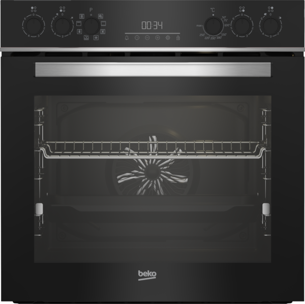 Beko *A* Einbau-Herdset mit Glaskeramikkochfeld und 1-fach Teleskopauszug - BBUM 13329 XS