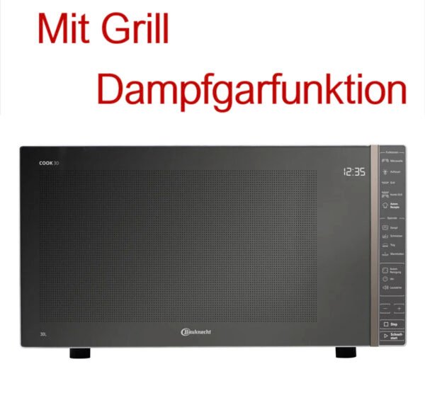 Bauknecht 1.050 Watt Grill Stand-Mikrowelle 30 Liter schwarz - MW 304 M