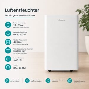 Hisense Luftentfeuchter 16 L/Tag D 16 HW