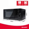Sharp YC-MS 181 Stand-Mikrowelle, 18 Liter, 700 Watt, Auftaufunktion, Innenlicht