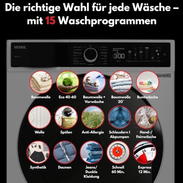 Vestel *A* Waschmaschine 8 kg 1400 U - WMI 89341