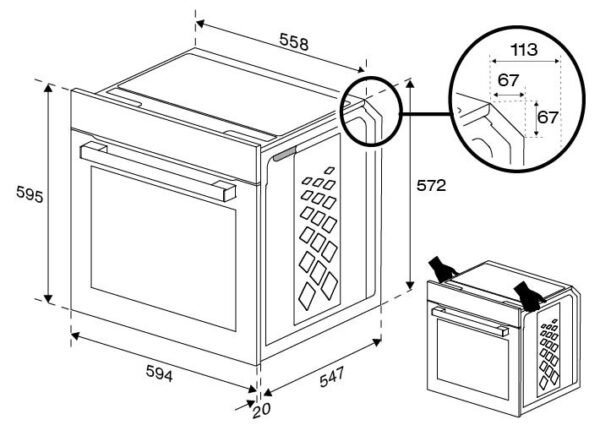 Beko A+ Einbau-Backofen Edelstahl mit Pyrolyse - inkl. 1-fach Teleskopauszug - BBIM 12300 XMPEF